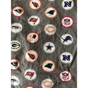 NFL Twin Pottery Barn Teen Football Flat Sheet gray Historic Team NFC Cotton PB